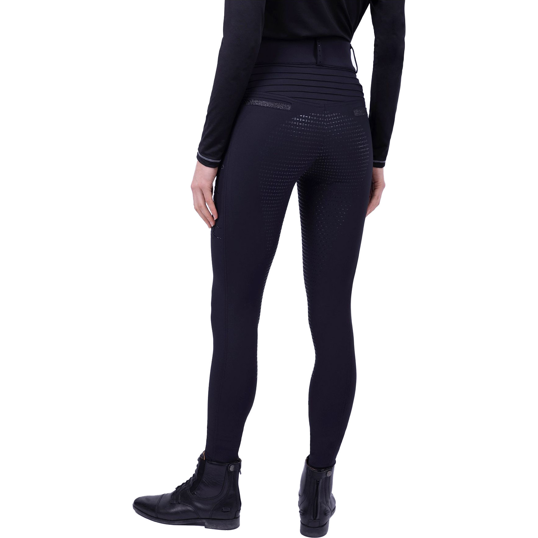 Imperial Riding Womens Shiny Sparks Full Grip Riding Tights KL44322008 - Black